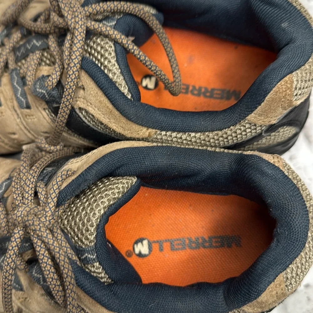 Merrell Brown and Black Men's Athletic Hiking Shoes